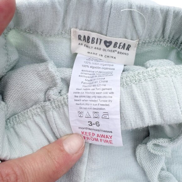 Rabbit + Bear Matching Daisy Flower Ruffle Shorts Set Baby Girl 3-6 Months - Picture 2 of 2